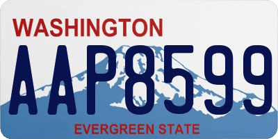 WA license plate AAP8599