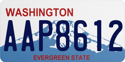 WA license plate AAP8612