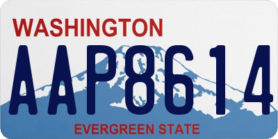 WA license plate AAP8614