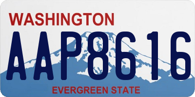 WA license plate AAP8616