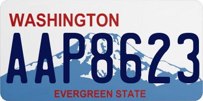 WA license plate AAP8623