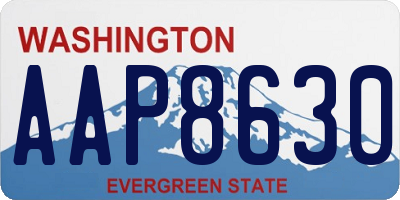 WA license plate AAP8630