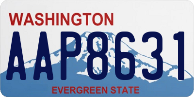 WA license plate AAP8631
