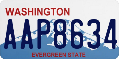 WA license plate AAP8634