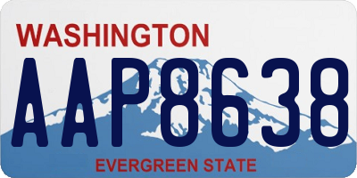 WA license plate AAP8638