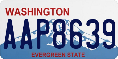 WA license plate AAP8639