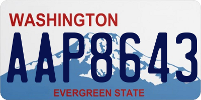 WA license plate AAP8643