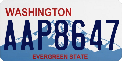 WA license plate AAP8647