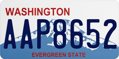 WA license plate AAP8652