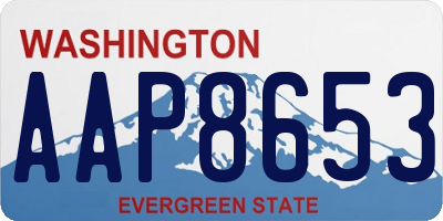 WA license plate AAP8653