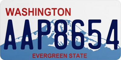 WA license plate AAP8654
