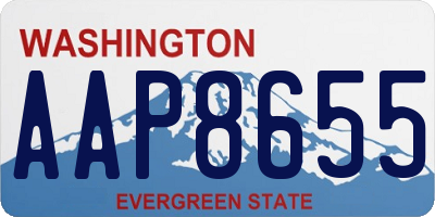WA license plate AAP8655
