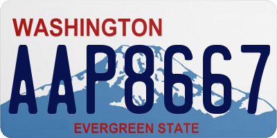 WA license plate AAP8667
