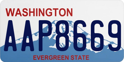 WA license plate AAP8669