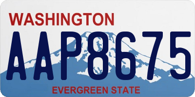 WA license plate AAP8675