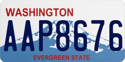 WA license plate AAP8676