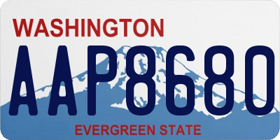 WA license plate AAP8680