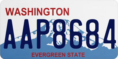 WA license plate AAP8684