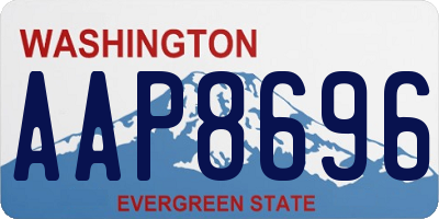 WA license plate AAP8696