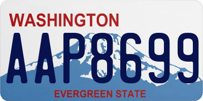 WA license plate AAP8699
