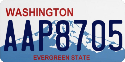 WA license plate AAP8705