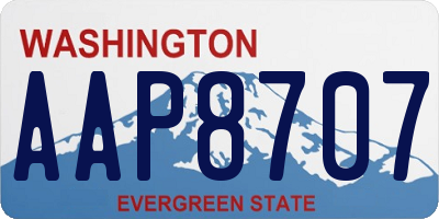 WA license plate AAP8707