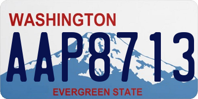 WA license plate AAP8713