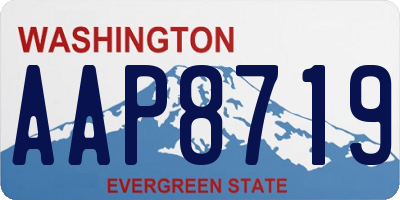 WA license plate AAP8719