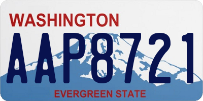 WA license plate AAP8721