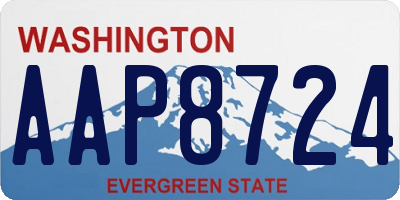 WA license plate AAP8724