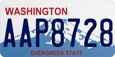 WA license plate AAP8728