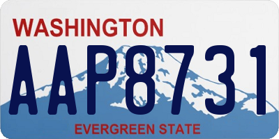 WA license plate AAP8731