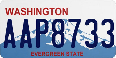WA license plate AAP8733