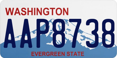 WA license plate AAP8738