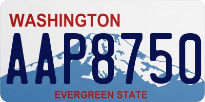 WA license plate AAP8750