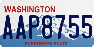 WA license plate AAP8755