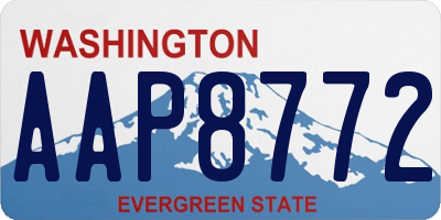 WA license plate AAP8772