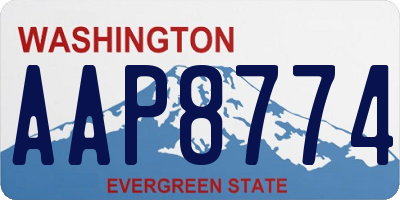 WA license plate AAP8774