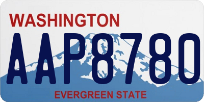 WA license plate AAP8780