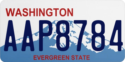 WA license plate AAP8784