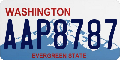 WA license plate AAP8787