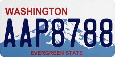 WA license plate AAP8788