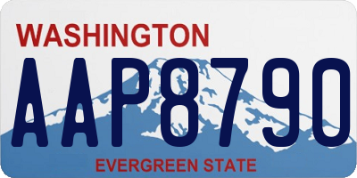 WA license plate AAP8790