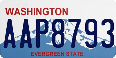 WA license plate AAP8793