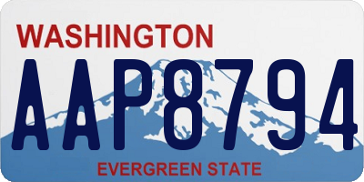 WA license plate AAP8794