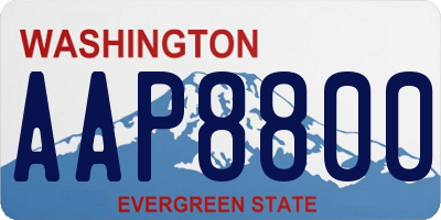 WA license plate AAP8800