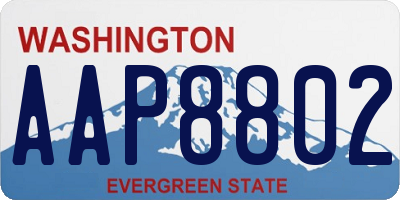 WA license plate AAP8802