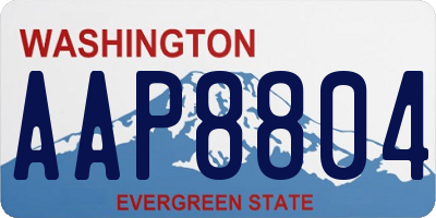 WA license plate AAP8804
