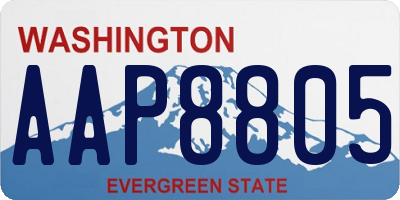 WA license plate AAP8805