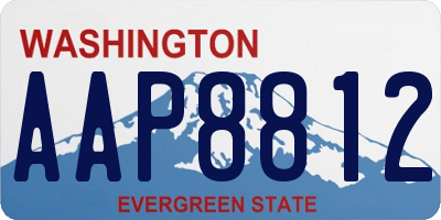 WA license plate AAP8812